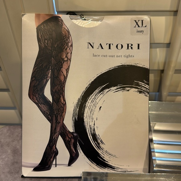 NATORI lace,‎ cut out Nette, tights ivory extra large and NWT - Picture 1 of 2
